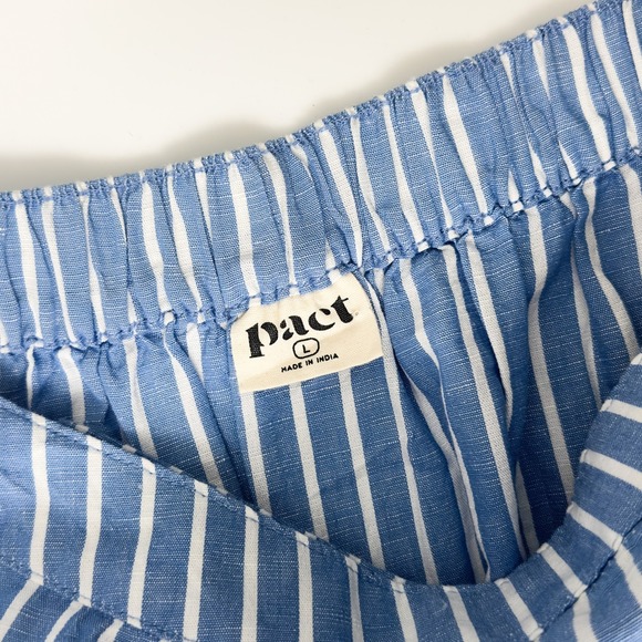 PACT Canopy Linen Wrap Skirt - Bondi Stripe- L - Picture 6 of 9